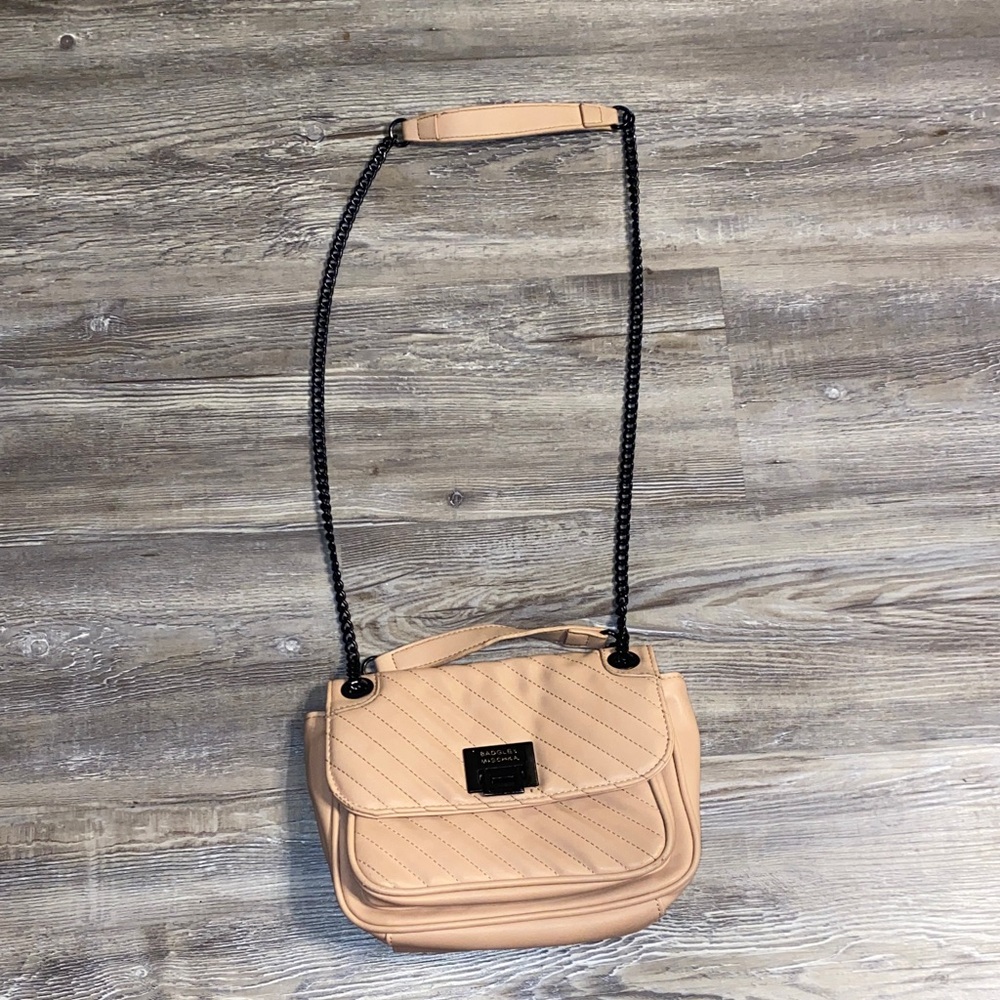 BADGLEY MISCHKA Cream Crossbody Bag Purse